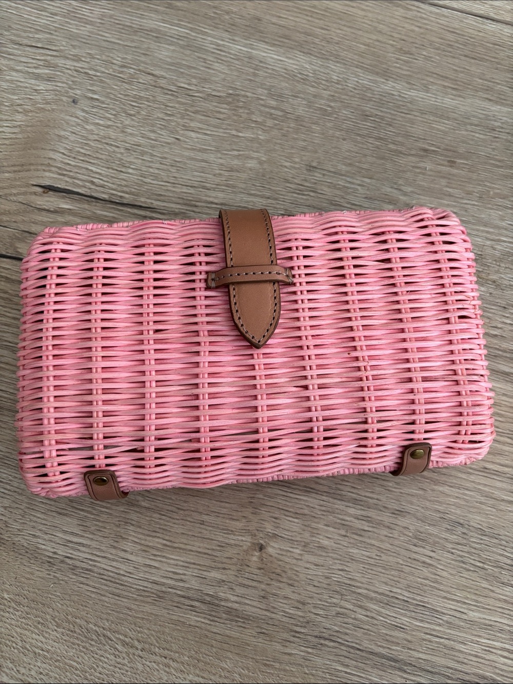 J. Crew Neon Petal Rattan Clutch - Picture 3 of 5